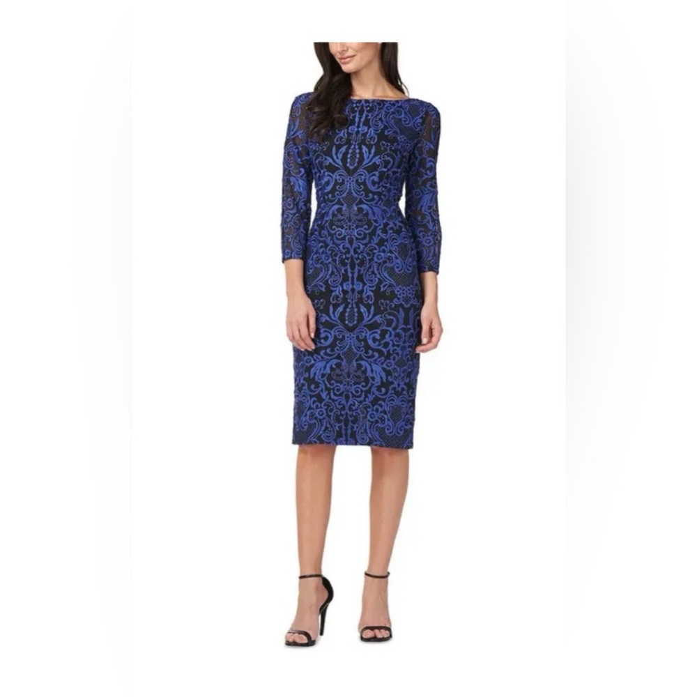 JS Collections Blue Long Sleeve Dress